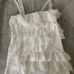 Pretty Tank Top with Ruffles